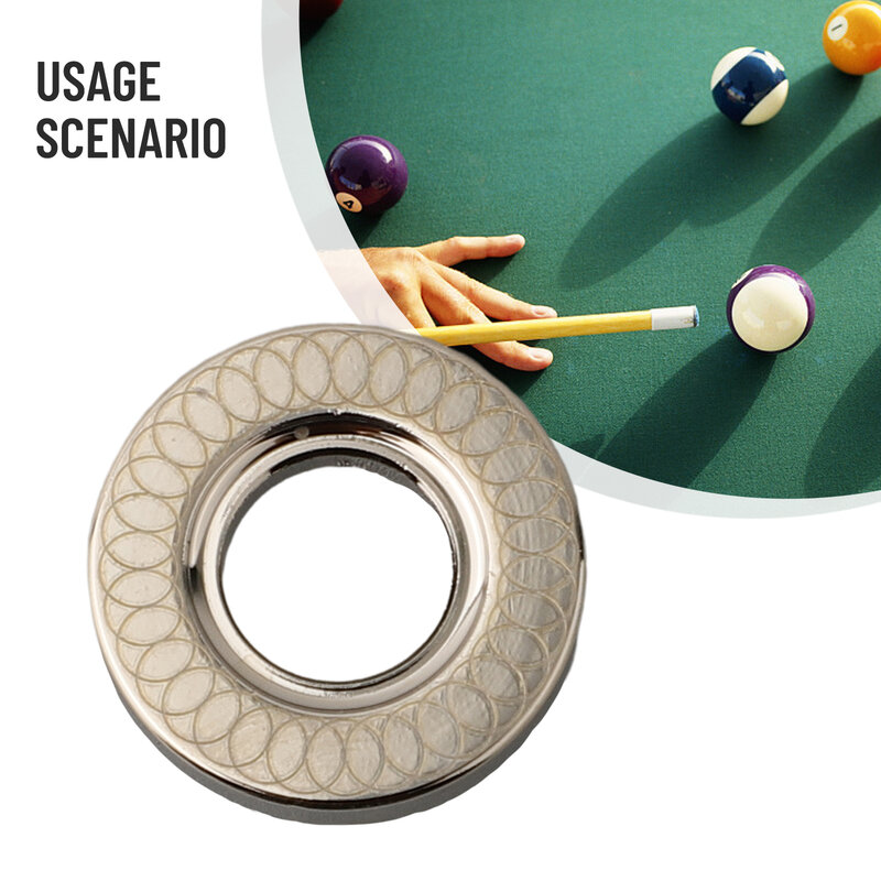 Cues Stick berat cincin depan dan belakang perak Billiard Stick Snooker kolam renang Cues baja nirkarat keseimbangan cincin tahan lama