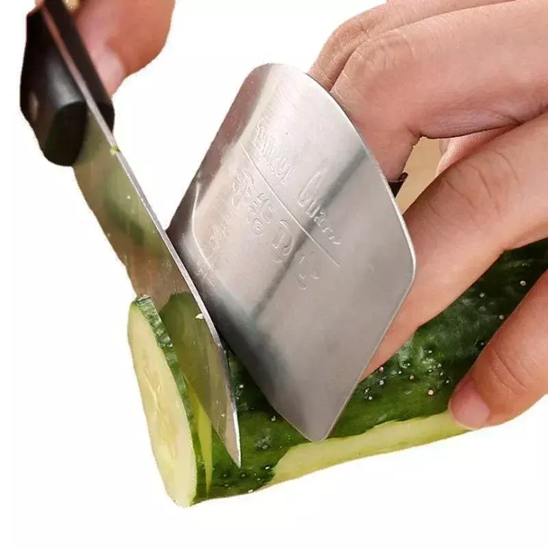 Кухонный инструмент из нержавеющей стали, ручной защитный нож для пальцев, безопасный нож для нарезания кусочков, кухонные гаджеты