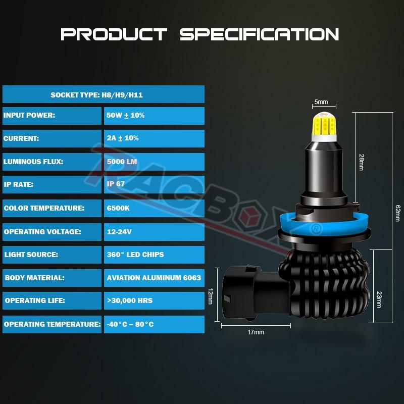 HID Bi-Xenon Lente Projetor, Metal Car Styling, Auto Retrofit Farol, High Low Beam para H8, H9, H11 Lâmpada Led, Foglamp, 12V, 2.5"