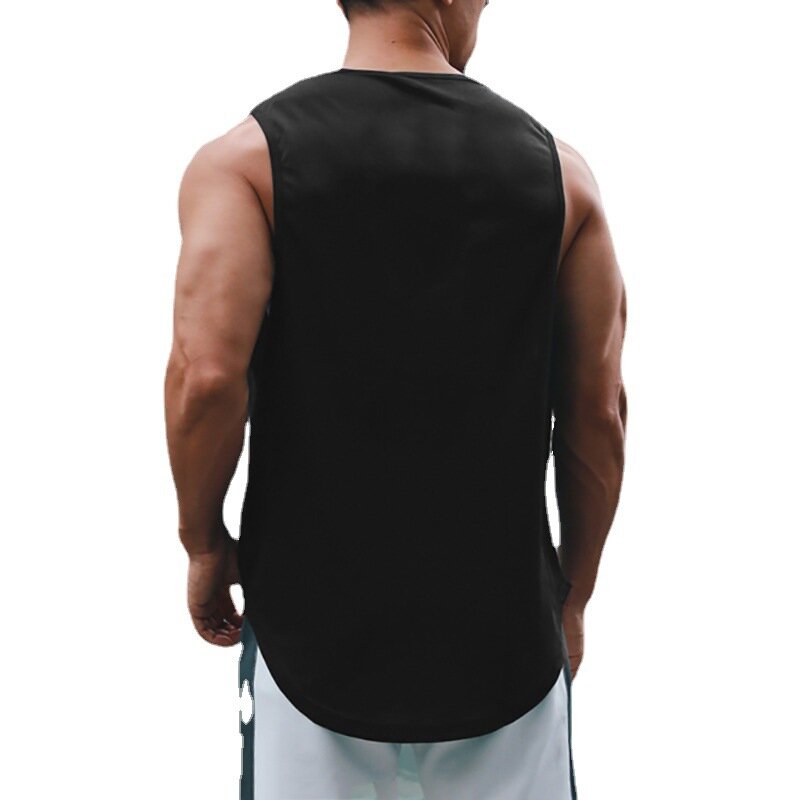 Siłownia męskie podkoszulki mięśniowe treningowe podkoszulki T-Shirt na siłownię lato bez rękawów szybkoschnąca koszulka mężczyzna biegnący kamizelka sportowa