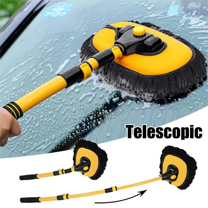 New Car Wash Mop spazzola per la pulizia telescopica manico lungo Mop per la pulizia barra piegata retrattile spazzola per autolavaggio strumenti per la pulizia dell'auto