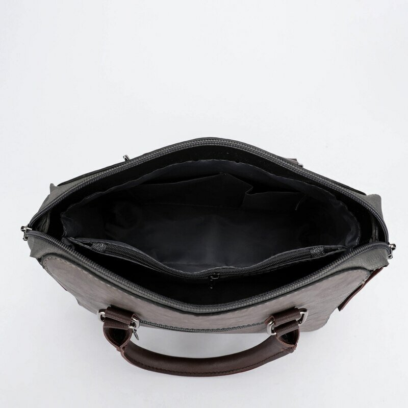 Bolso de mujer de PU, conjunto de Cuatro piezas, con borla vintage, doble cremallera, bolso cruzado de mano con un hombro