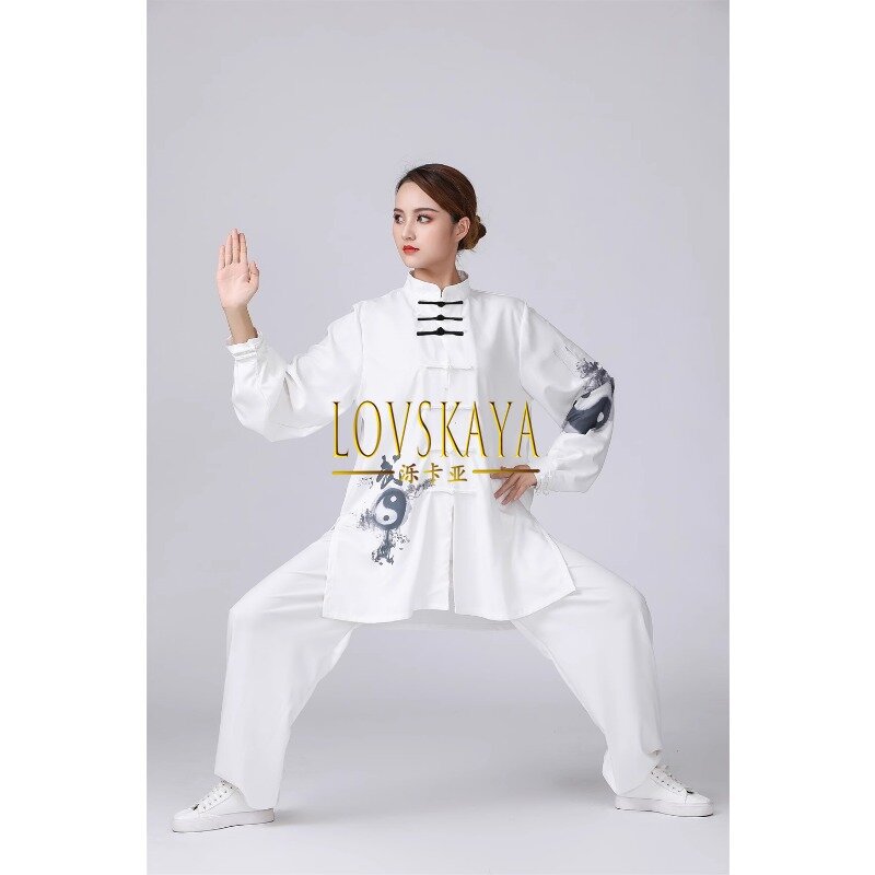 Chinese style Tai Chi suit men women new embroidered and painted martial arts character competition performance costumes