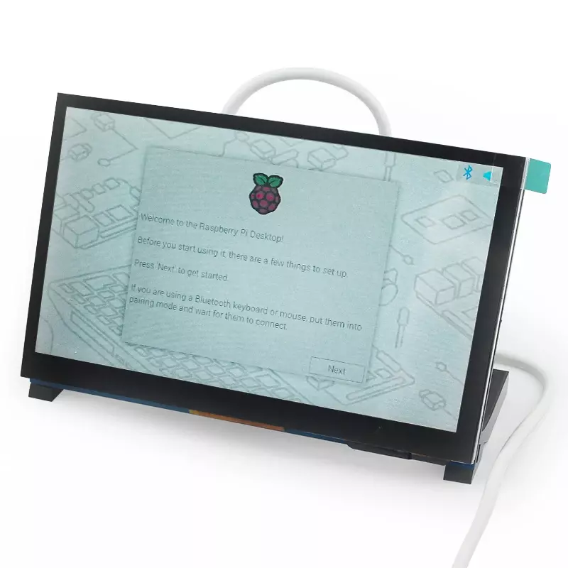 Layar sentuh DSI 7 inci untuk Raspberry Pi, 5 4B 3B 3B tampilan IPS 800*480 LCD kabel CSI MIPI dengan Monitor standar untuk RPI 5 Pi5
