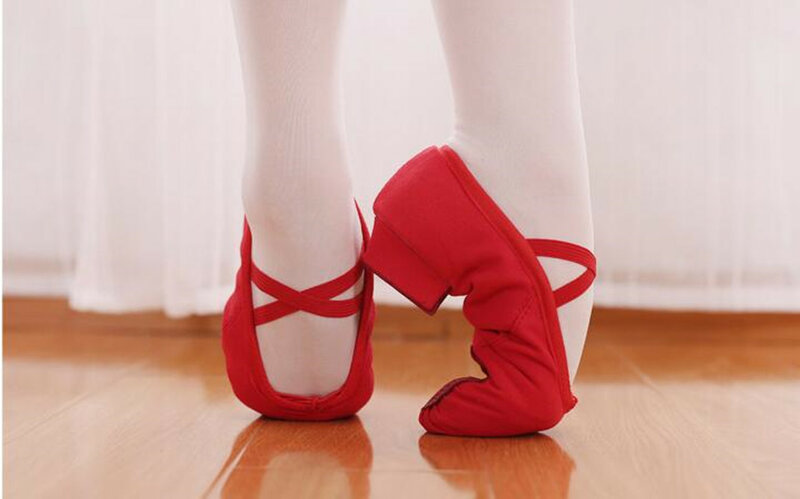 Lacets Lumineux de brevet Chaussures en Toile à Semelle Souple, Souliers d'Entraînement pour Enseignant, Ballet Adulte