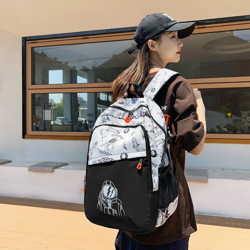 Ladies Bags on Sale Fashion Graffiti Backpack Leisure Sports Travel Bag High Capacity Computer Bag  Versatile Student Bag