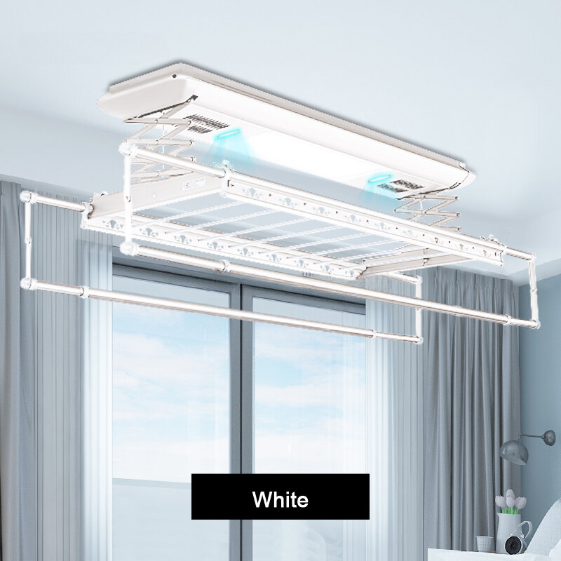 2023 Multi function Smart Remote Control Electric Lifting Ceiling Laundry Electric Automatic Folding Hanger Drying Clothes Rack