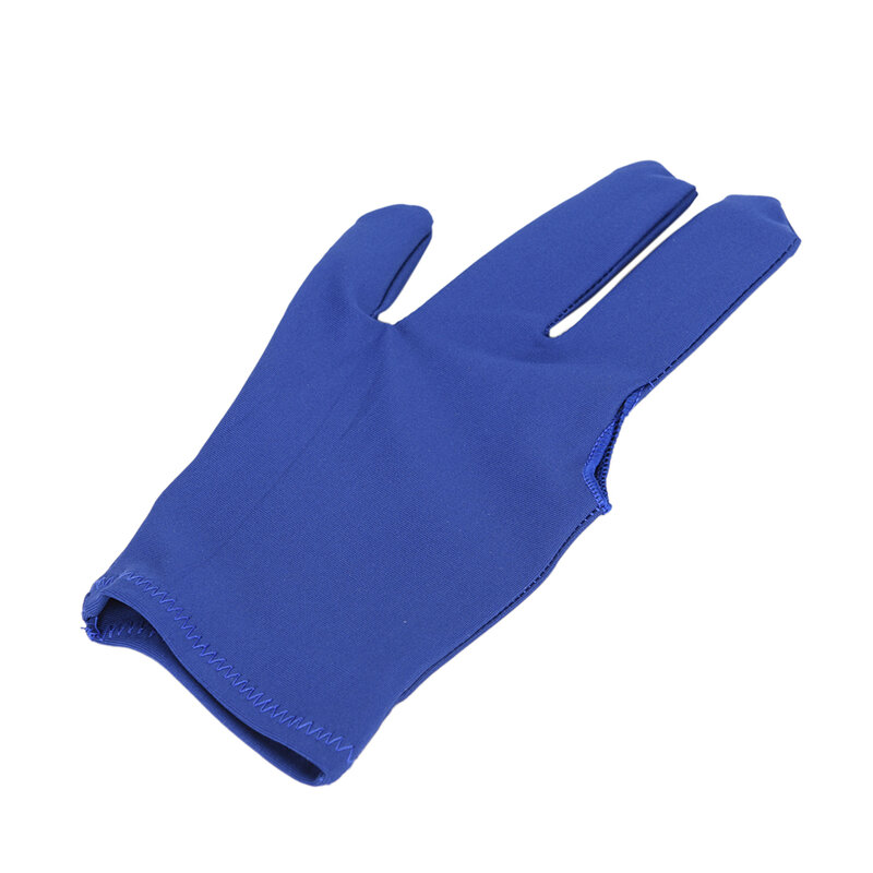 Guante de LICRA para taco de billar Unisex, accesorio de tres dedos abierto para la mano izquierda, 4 colores, 1 piezas