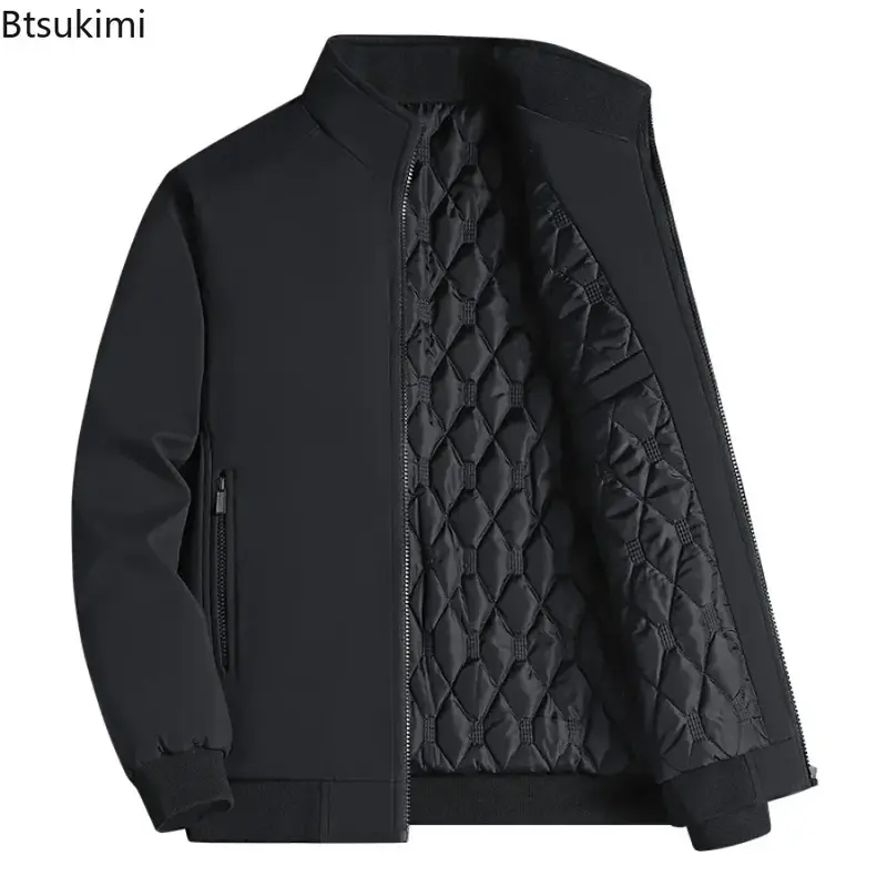 남성용 양털 두꺼운 재킷, 따뜻한 바람막이 모피 칼라 코트, 남성 브랜드 패션, 겨울 램 울 파카, 8XL, 2024 가을 겨울