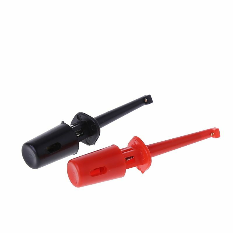 Nuovo Mini Grabber per filo conduttore con sonda a clip a gancio singolo da 1 paio per trasporto goccia del multimetro