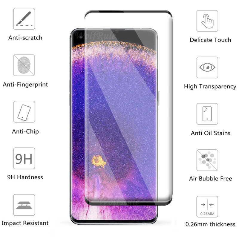 4-in-1 For OPPO Find X5 Pro Glass For Find X5 Pro Phone Film HD Protective Glass Screen Protector For Find X5 Pro Lens Glass 6.7