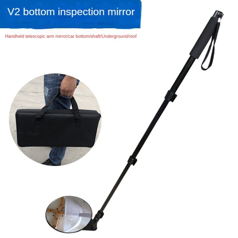 V2 Car Handheld Arm Mirror Car Bottom Inspection Telescopic Mirror Detection Reflector  Car Bottom Inspection Instrument