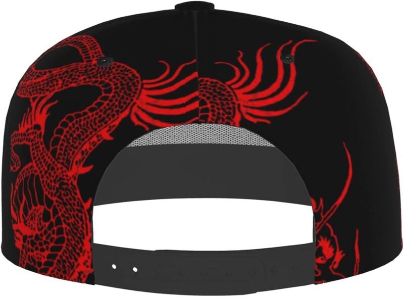 Berretto da Baseball Dragon Cool Hat Fashion Flat Bill Brim cappelli regolabili Dragon Cap per uomo donna