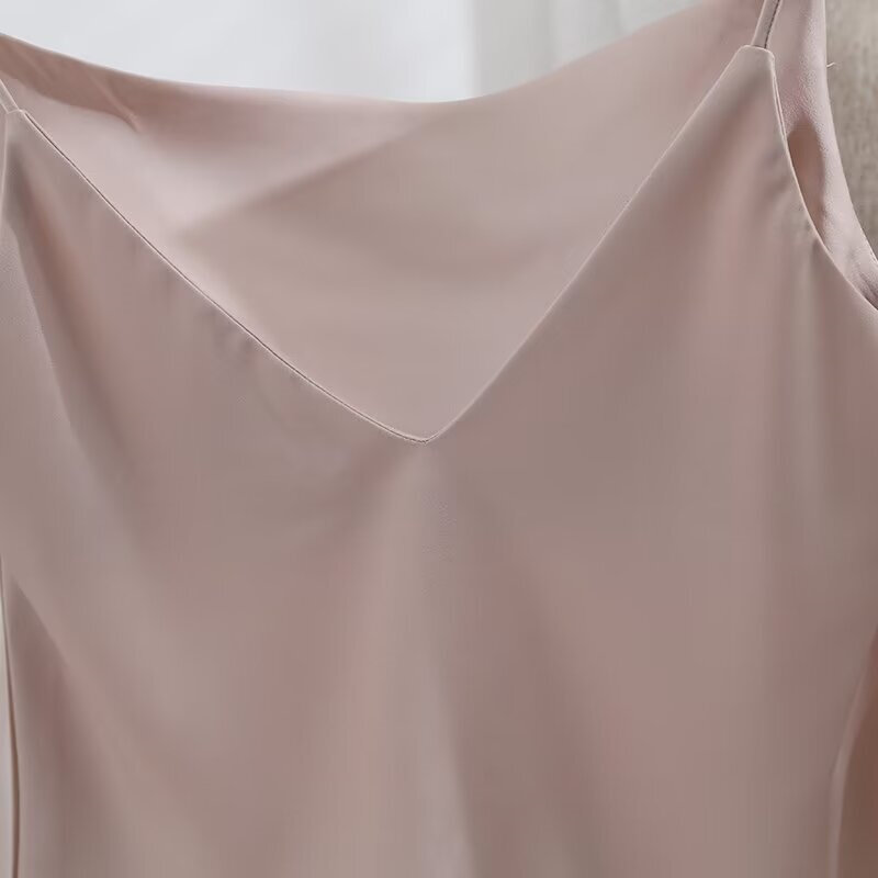 Keyanketian-قميص قصير من الساتان بياقة متأرجحة للنساء ، سترة داخلية ، مشد أحادي اللون ، نحيف ، رقيق ، لون صلب ، إطلاق جديد ،