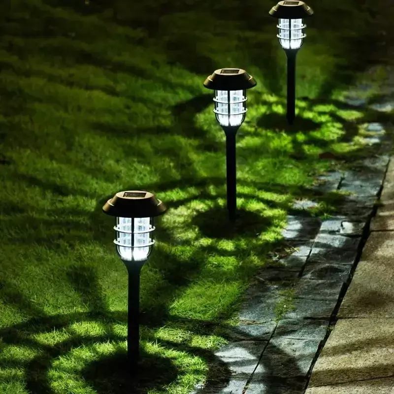 Solar Striped Lawn LED Home Outdoor Waterproof Plug-in Courtyard Light Garden Park Villa Night Lighting Simple Landscape Light