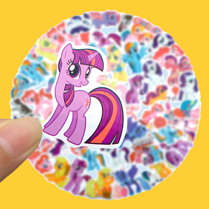 70Pcs Pony Stickers Cartoon Decorative Skateboard Helmet Water Cup Laptop Stickers Hand Account Material Child Toys