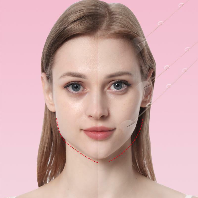 Face lift adesivo de pele apertado estiramento rosto pequeno v-face adesivo fita invisível transparente fosco elevador adesivo cordão