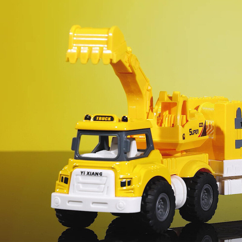 Simulazione lega inerziale scavo veicolo di salvataggio rimorchio modello giocattolo per bambini regalo di compleanno B216