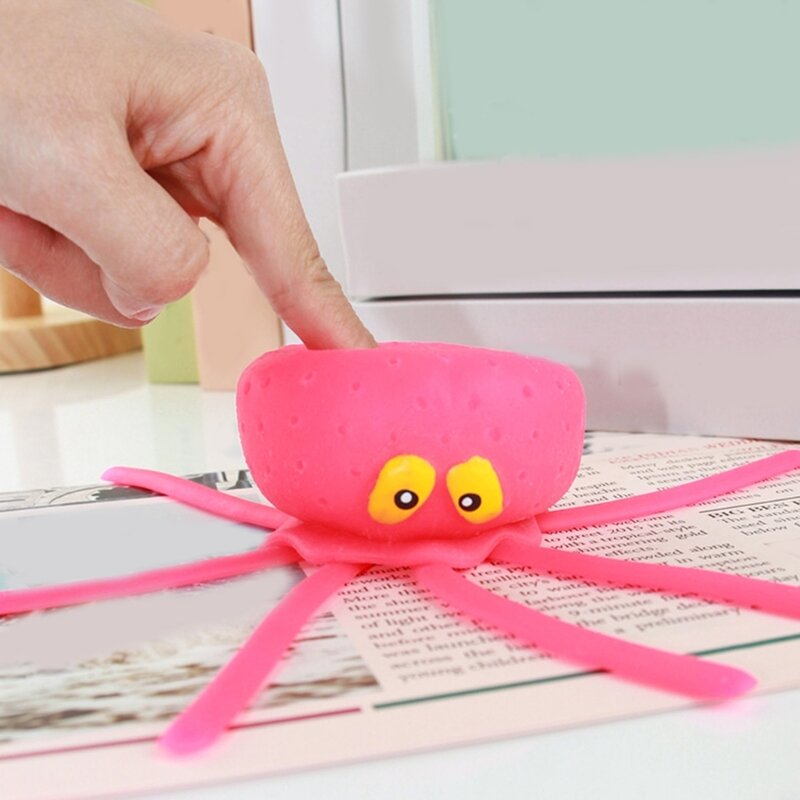 Funny Squeeze Octopus Stress Release Toys Soft Sponge Marine Animal Pinch Play Water Toys Fidget Toy for Autism Kids sensory toy
