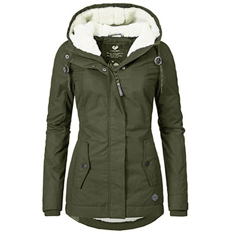 Женская зимняя повседневная теплая куртка, парки в стиле Харадзюку, Элегантная Модная толстовка с капюшоном, хлопковое пальто средней длины с длинным рукавом, 2022