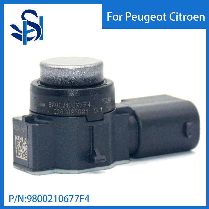Sensor De Estacionamento PDC para Citroen e Peugeot, Radar Color Sliver, 9800210677F4