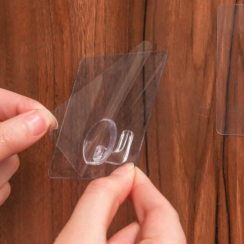 Impermeável transparente cabide forte não-marcação transparente gancho, Opp ensacado ganchos, ventosa gancho, banheiro e cozinha