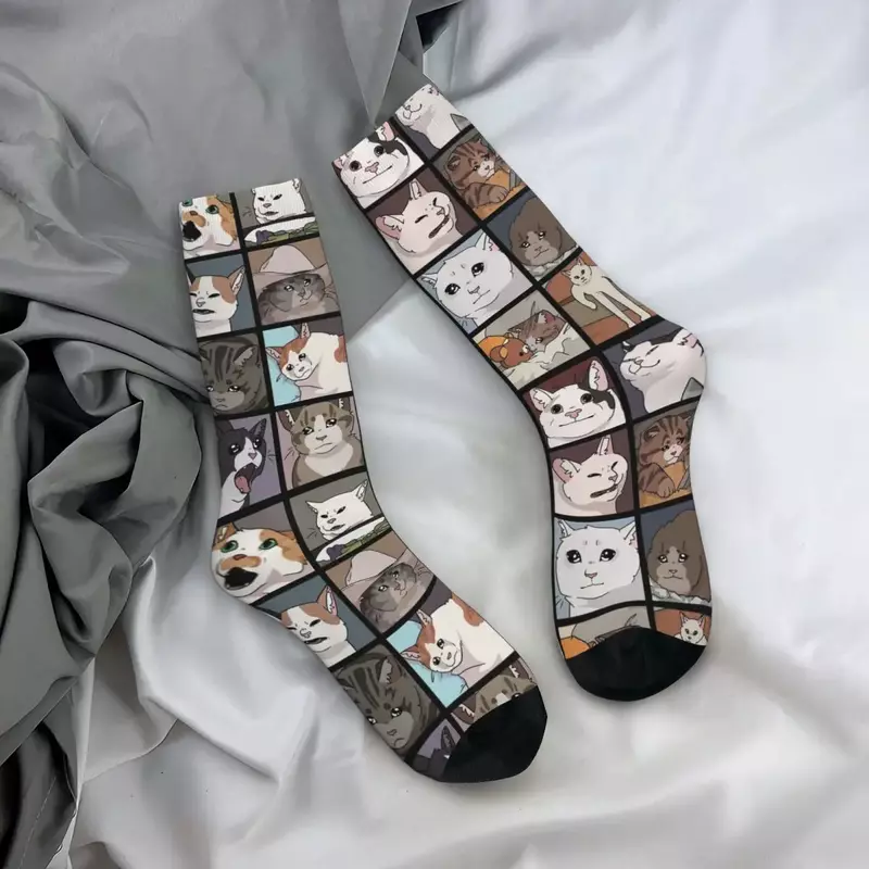 Meme Cats 2.0 calzini Harajuku calze Super morbide calze lunghe per tutte le stagioni accessori per il regalo di compleanno della donna dell'uomo