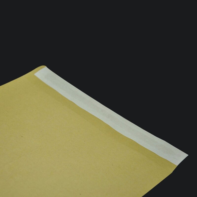 Envelopes marrons 50 unidades com tira vedação bolso dobrável para arquivos