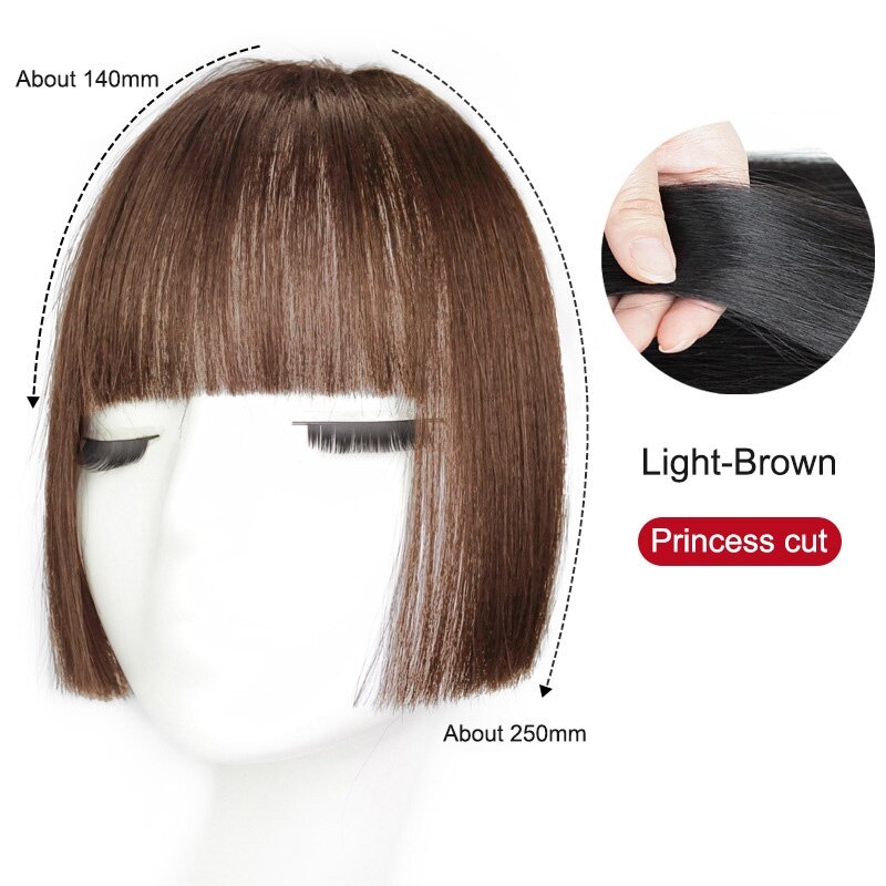 Princess Cut Bangs Synthetic Cosplay Cute Realistic Hairstyle Triple Cut Aligned Wig Piece