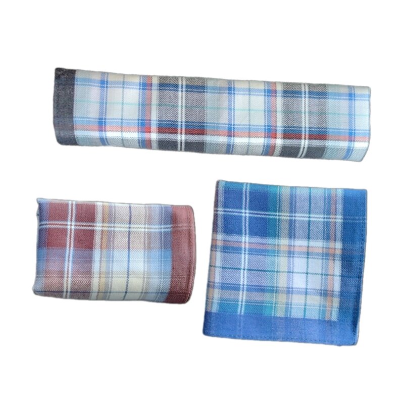 Plaids Patterned Pocket Handkerchief for Sweating for Grooms, Weddings for Fitness Enthusiasts and Adventurers Dropship