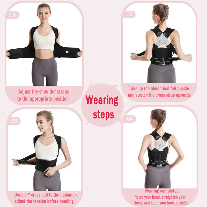Anti Hunchback Support Strap for Both men&women, Adjustable Posture Corrector Open/Beauty Shoulder,Daily Fitness, Cycling,Yoga