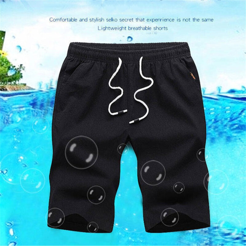 Letnie męskie duże wygodne szorty spodnie plażowe do biegania proste krótkie spodnie męskie cienkie spodnie luźne rekreacyjne spodenki