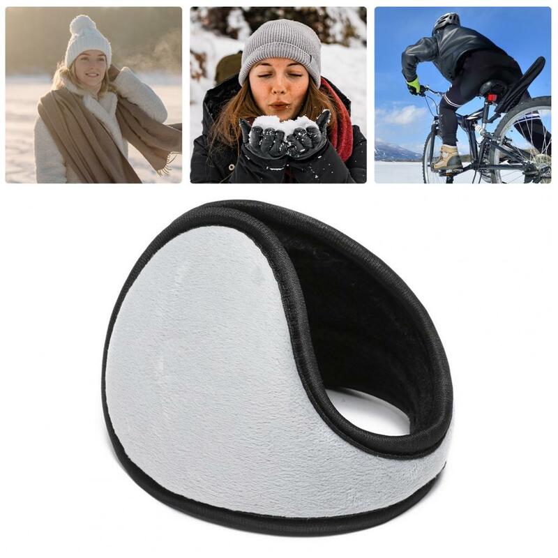 Winter Earmuffs Unisex Windproof Riding Earmuffs with Thicken Plush Lining for Men Women Outdoor Cycling Warm Soft Ear Warmers