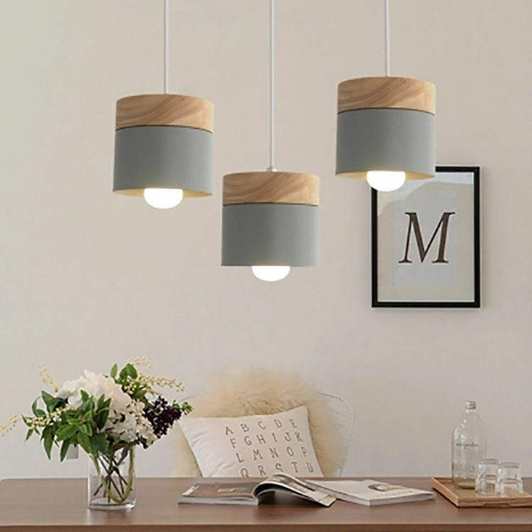 Скандинавская креативная ресторанная лампа makaron, Современная железная лампа для коридора с одной головкой, белая, серая, прикроватная маленькая люстра для спальни