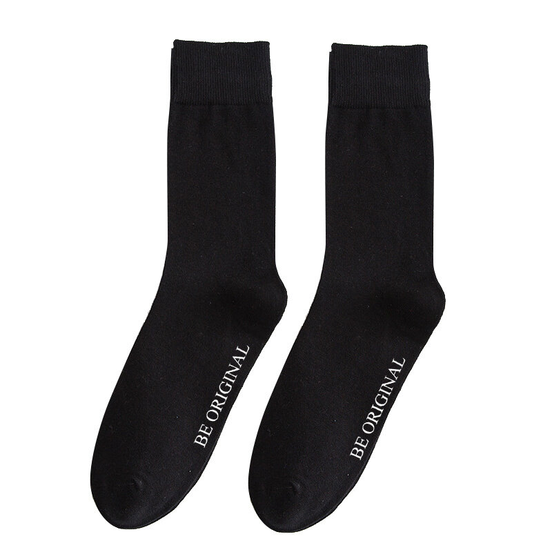 Модные длинные осенние оригинальные носки с принтом, повседневные хлопковые носки с вышивкой, длинные носки для мужчин