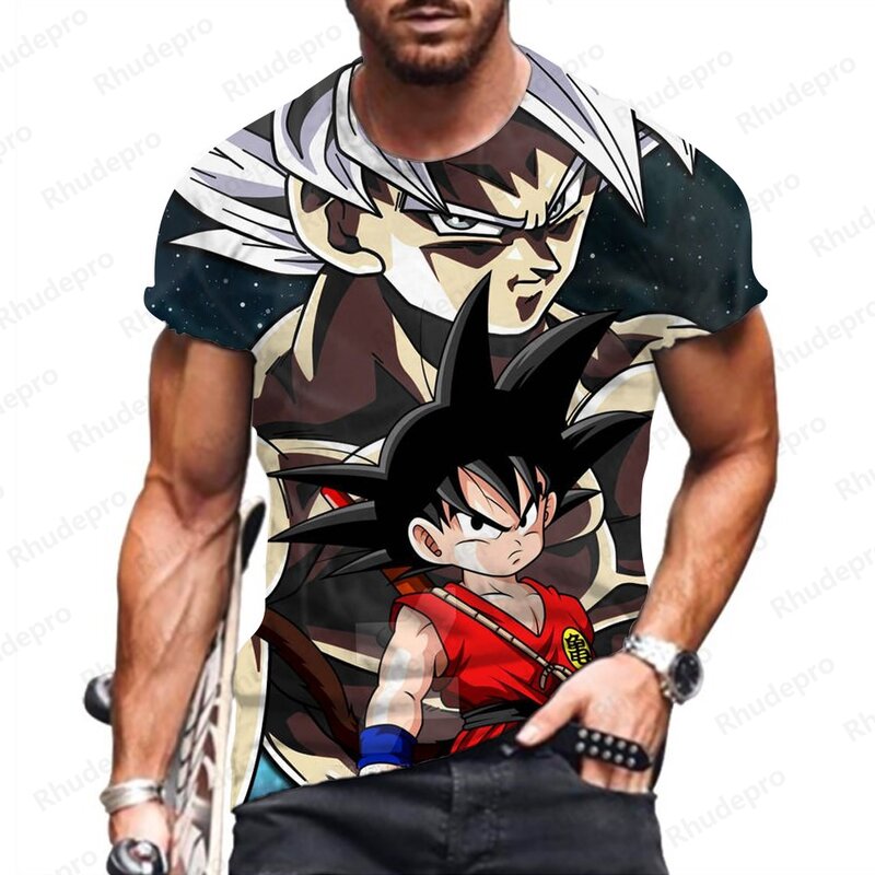 Männer Kleidung Essentials Dragon Ball Z Goku Super Saiya Herren T-Shirt Mode Tops neue Trend Shirts Vegeta Y2k Kurzarm