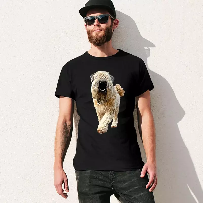 Wheaten Terrier - Soft Coated Wheaten Terrier Hund T-Shirt T-Shirts Sommerkleid ung süße Kleidung Herren bekleidung