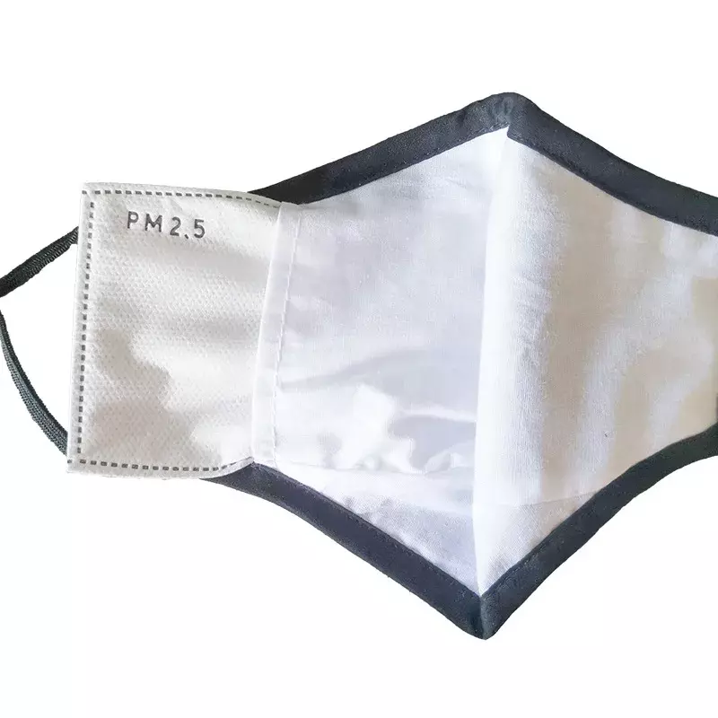 Letnia maska przeciwsłoneczna filtry wkładane do kurzu zmywalne jednokolorowe trójwarstwowe bawełniane maski dla dorosłych hurtownicy