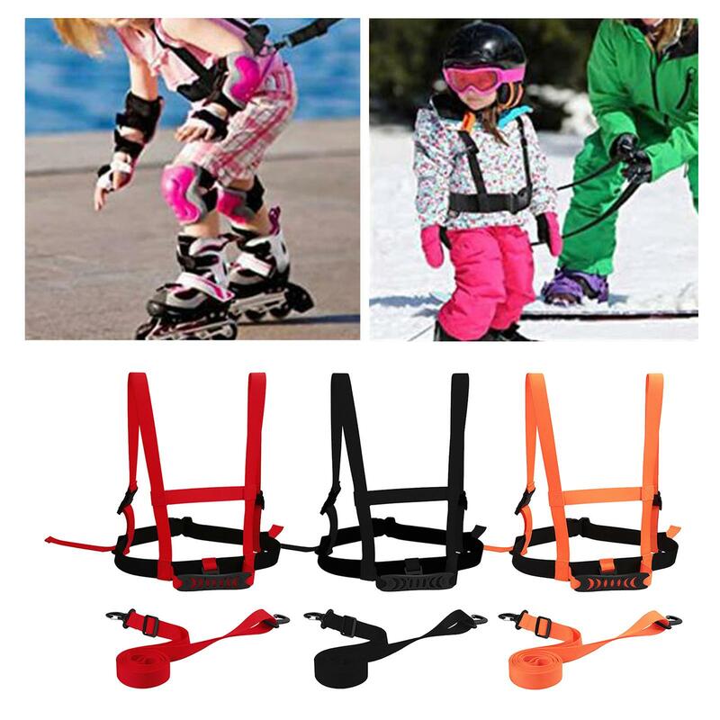 Imbracatura da sci per bambini tracolla di sicurezza per il controllo della velocità pendenze del guinzaglio