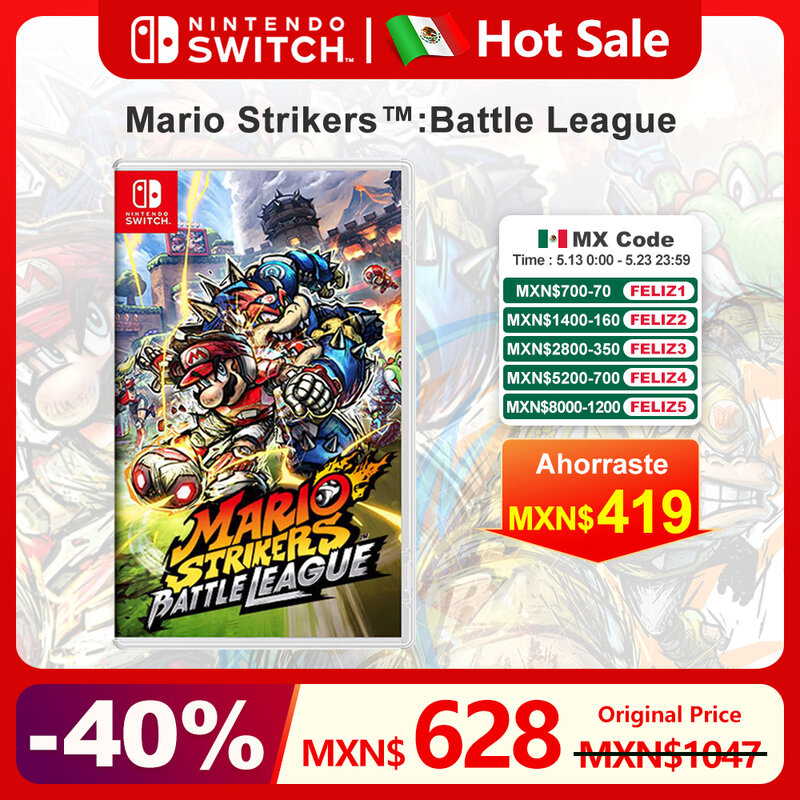 Mario Strikers Battle League Nintendo Switch Game Physical Card Deals 100% Official Original for Switch OLED Lite