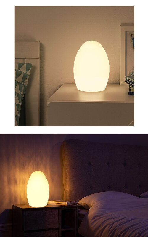 Lampu LED meja kreatif atas bar kamar tidur, lampu samping tempat tidur atmosfer, lampu malam bentuk telur
