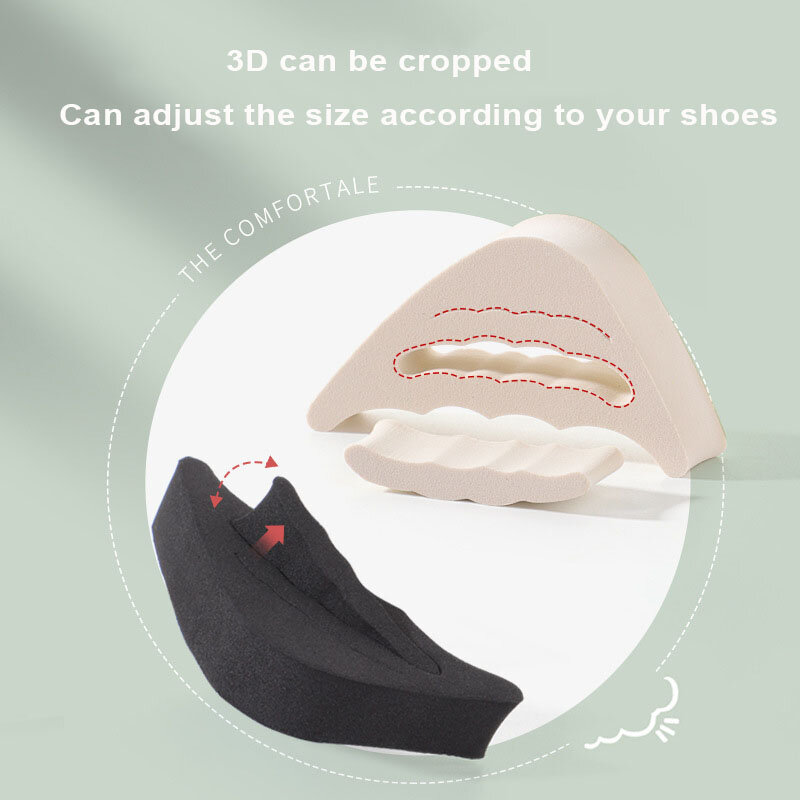 1 Pasang Sepatu Wanita Hak Tinggi Masukan Steker Kaki Sepatu Besar Ujung Kaki Depan Bantalan Pengisi Rasa Sakit Pelindung Penyesuaian Aksesori Sepatu