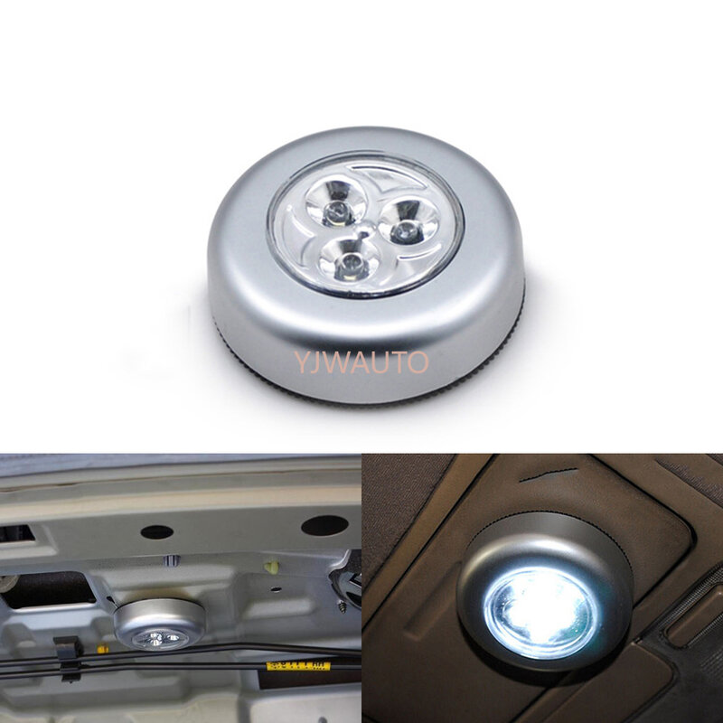 LED Drahtlose Stick-auf Tap Licht Cordless Touch Lampe Indoor Outdoor für Schränke Lagerung Zimmer Auto (Batteris Nicht enthalten)