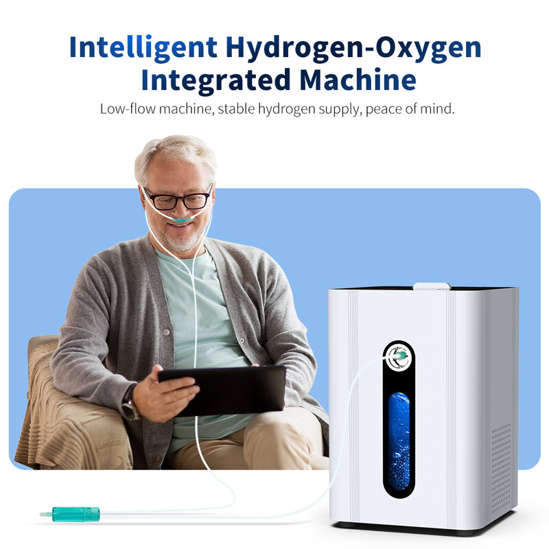 Hydrogen Water Generator Portable Molecular  Hydrogen Inhalation Machine for Wellness 99.99%  Purity Low Noise SPE/PEM 150ml/min