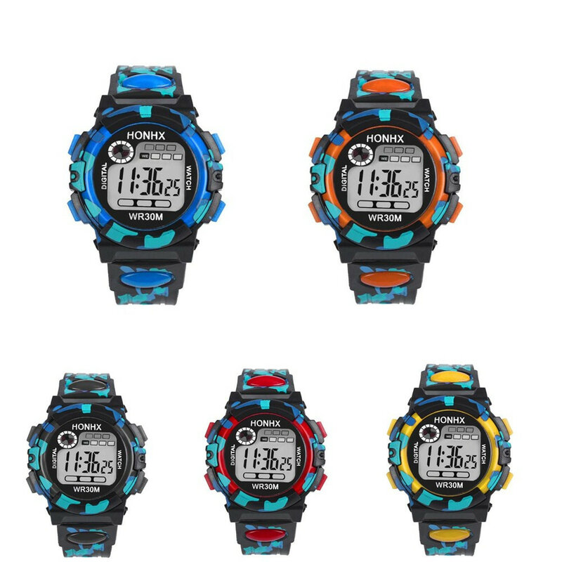 Multifunções LED Digital Watch para crianças, meninos relógios esportivos, relógio eletrônico, moda, 2023
