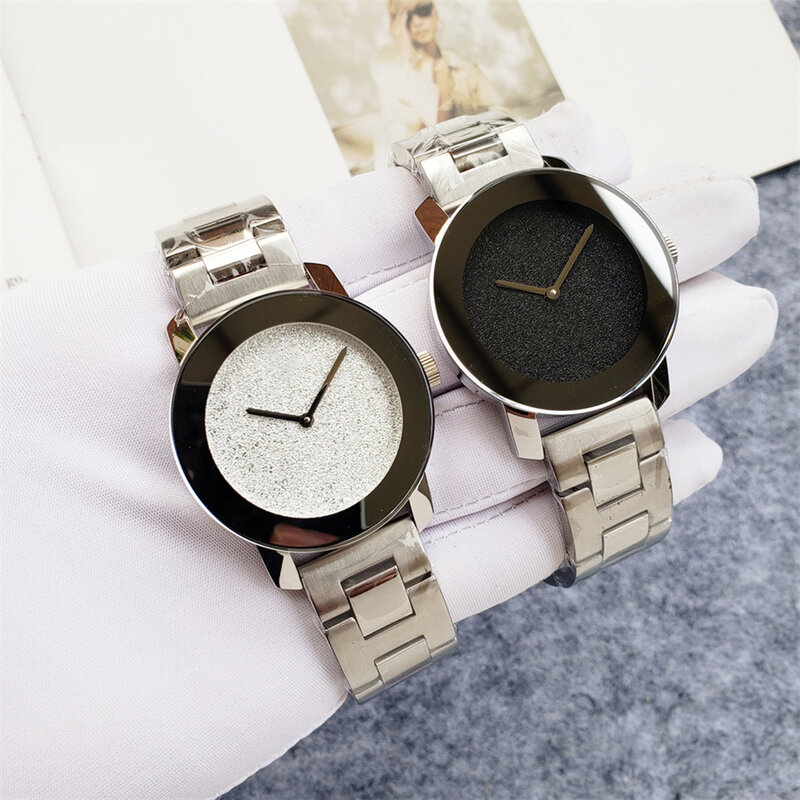 Marke Armbanduhren klassische Frauen Mädchen 36mm hochwertige Edelstahl Metallband Quarzuhr m13