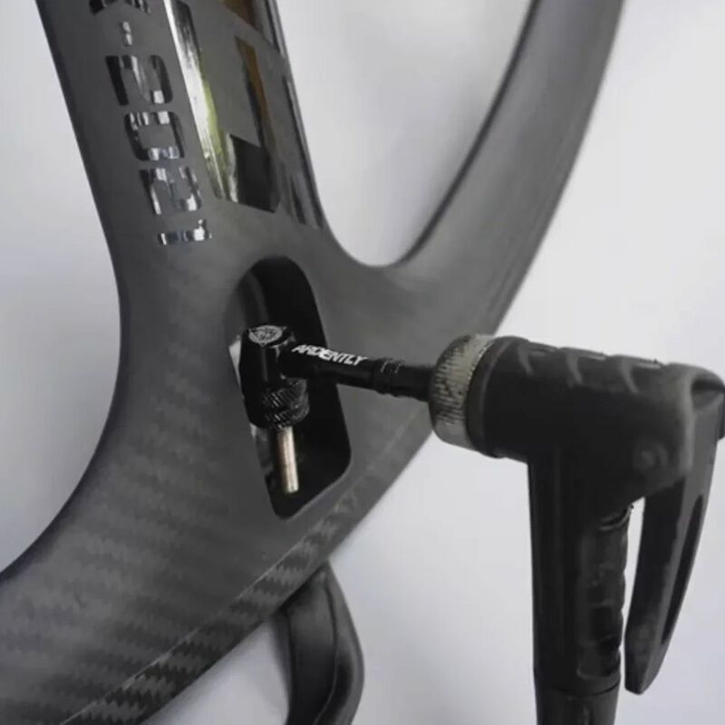 Ardely – adaptateur de jante de pompe de vélo Presta, connecteur de conversion Fixie vtt, roue à disque en alliage noir, adaptateur à 90 degrés
