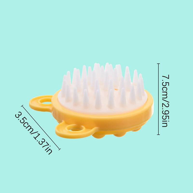 Pettine per massaggio in Silicone stimolare la crescita dei capelli strumenti per parrucchieri accessori per la cura dei capelli giallo necessario pettine per massaggio spazzola per Shampoo