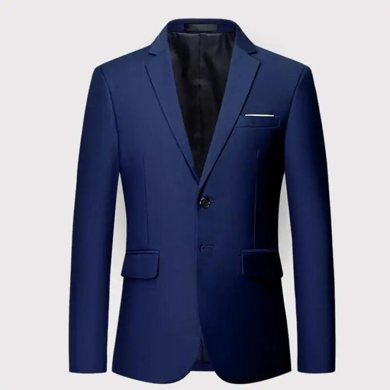 Blazer de duas mangas compridas masculino, jaqueta formal, roupa de escritório, casamento coreano, T167