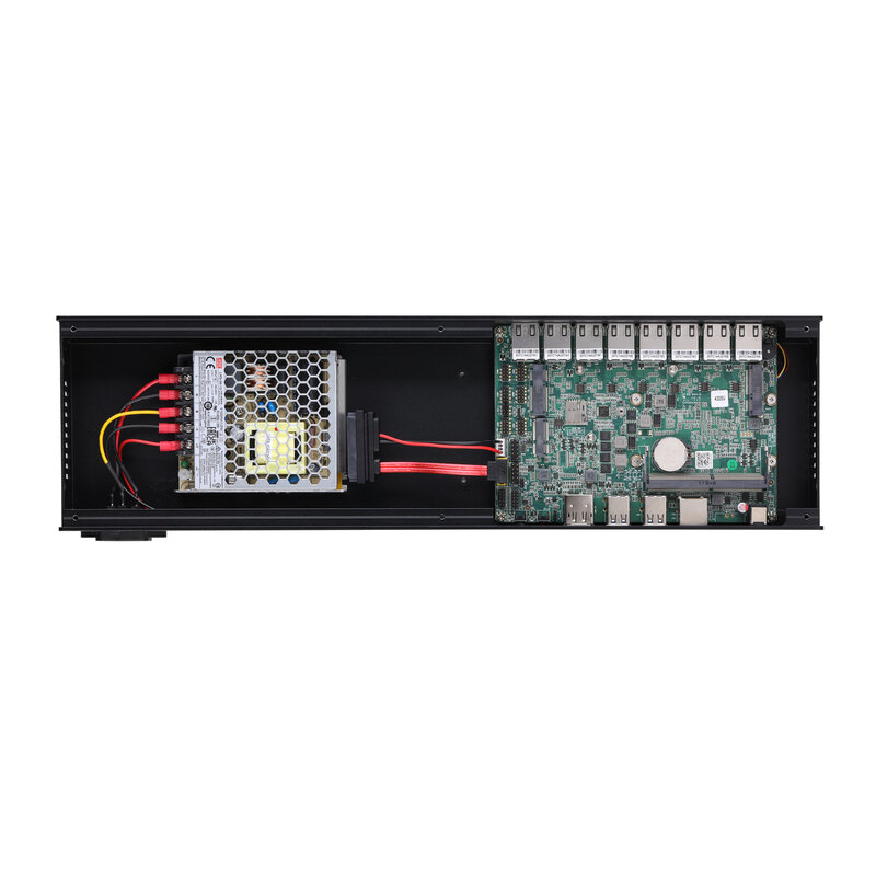 Qotom-Mini PC Q1015GE Celeron 5205U Q1035GE i3-10110U 1U-Rack 8 puertos Lan, dispositivo de puerta de enlace de seguridad, AES-NI